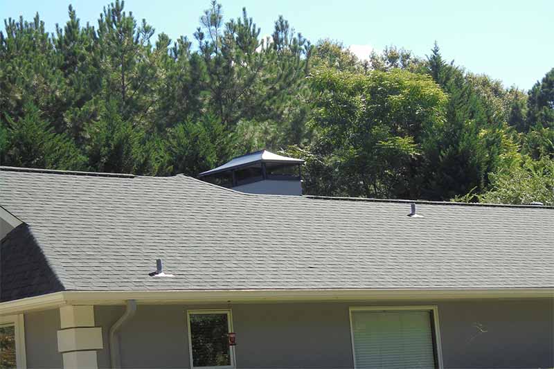 completed chimney cap from a distance