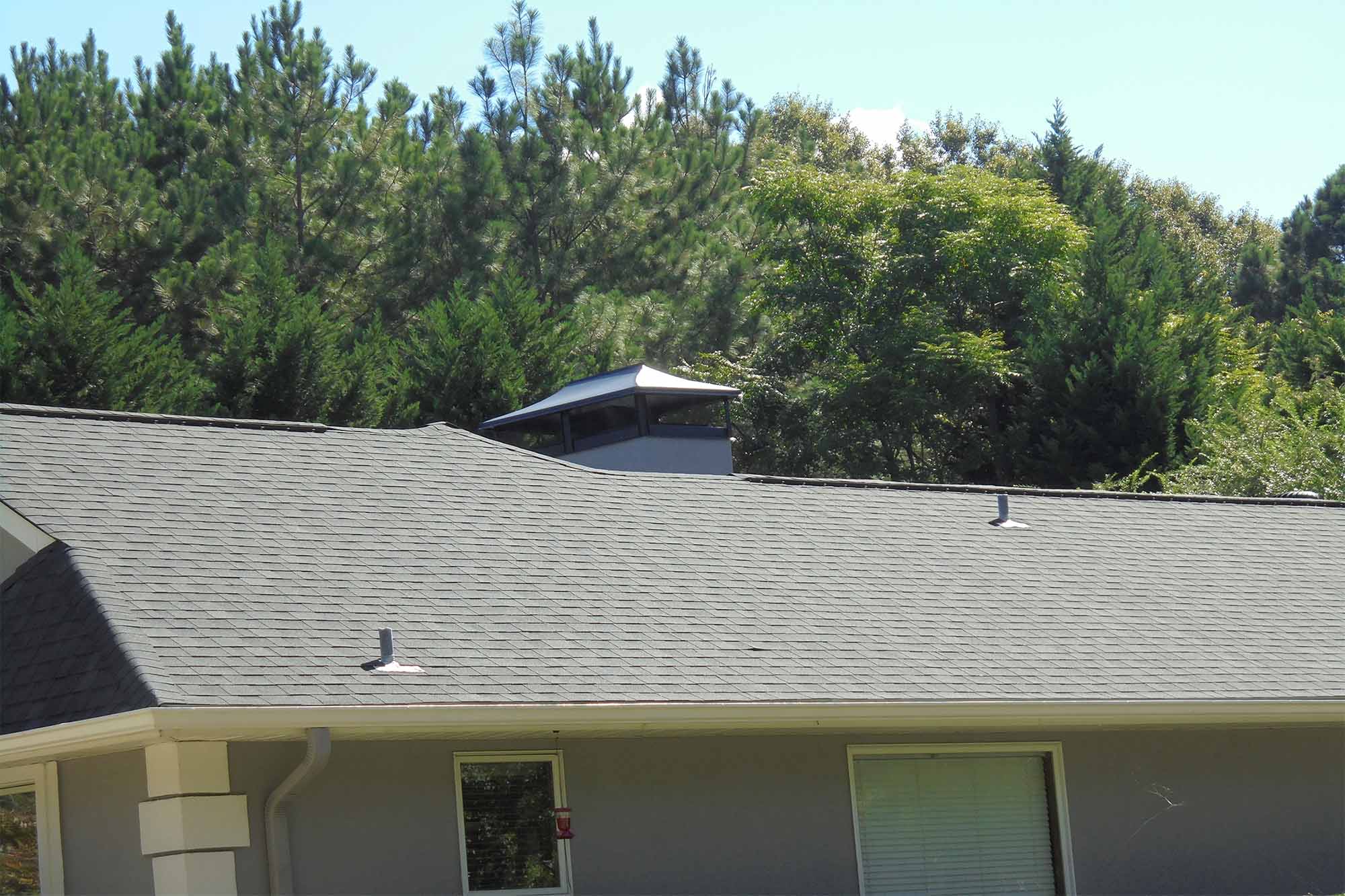 completed chimney cap from a distance